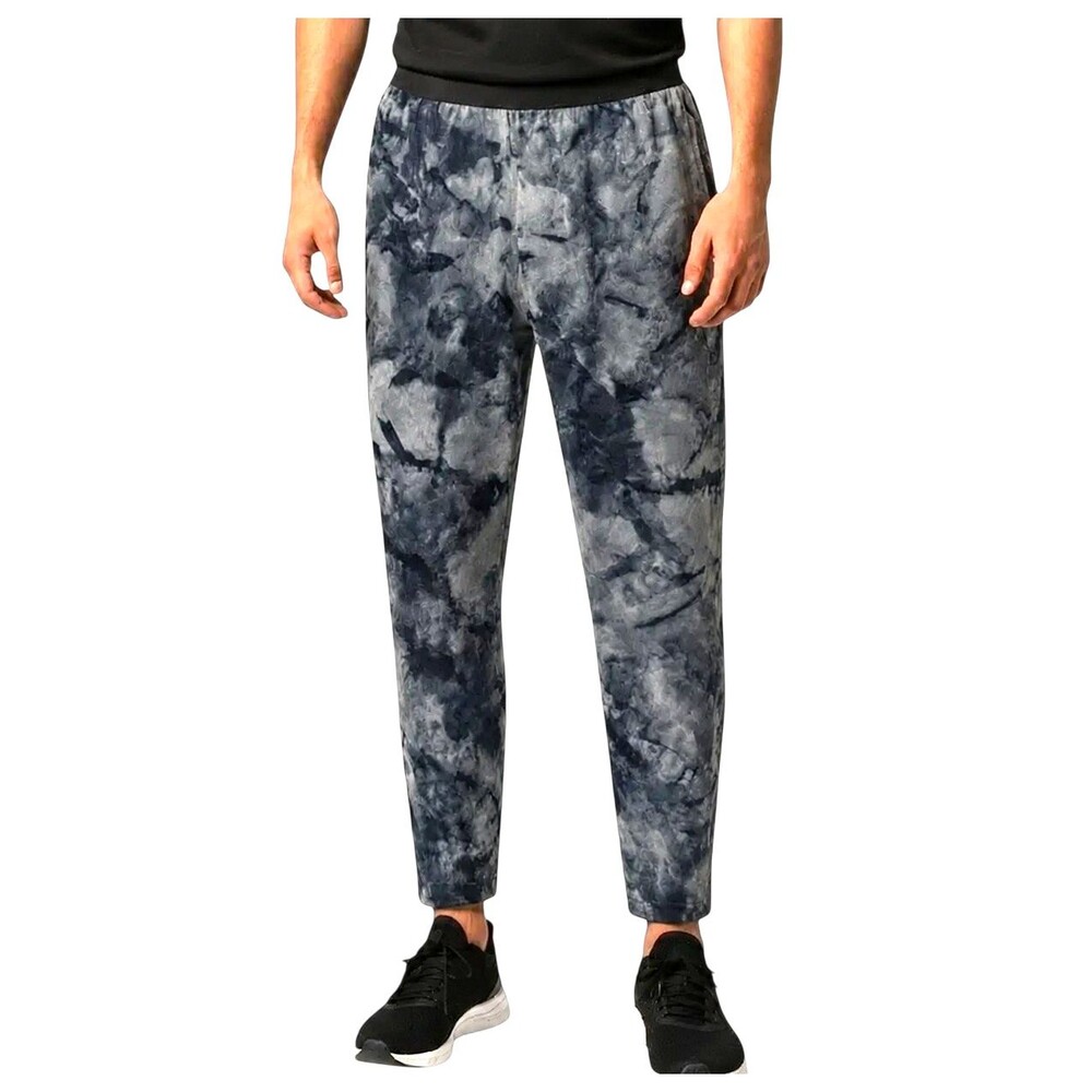 Lululemon Run State Jogger Mens Large Ankle Pant Tidal Dye Smoke Spruce Black